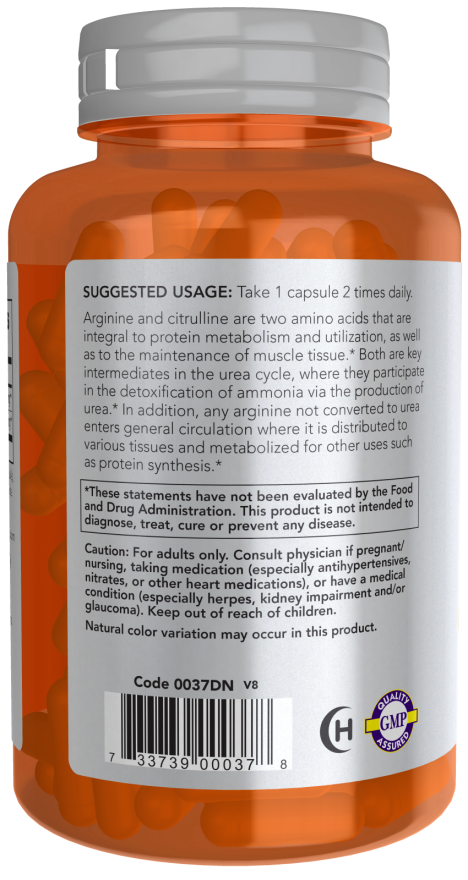 アルギニン&シトルリン 500mg / 250mg ベジカプセル 120錠