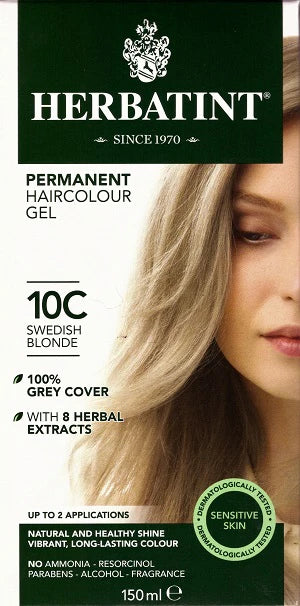Herbatint Permanent Herbal Haircolour Gel Swedish Blonde 10C