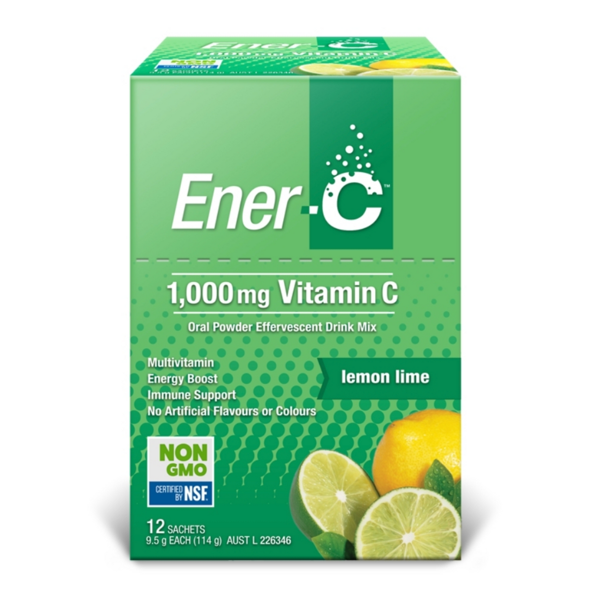 Ener-C Lemon Lime 12 Sachets – Multivitamin Drink Mix