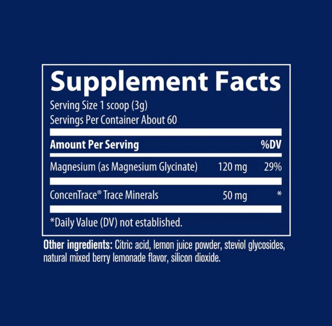 Trace Minerals Magnesium Glycinate Powder (Mixed Berry Lemonade)