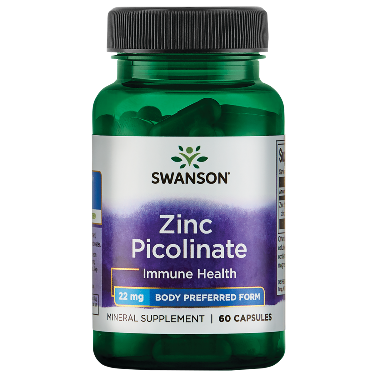 スワンソン ピコリン酸亜鉛 22mg カプセル 60錠