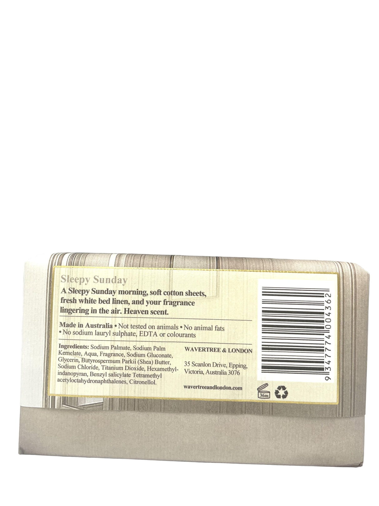 Wavertree and London Sleepy Sunday Soap Bar 200g