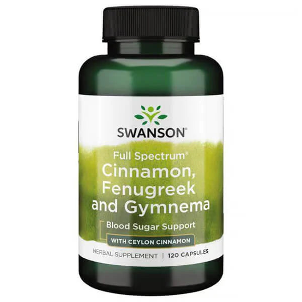 スワンソン フルスペクトラム シナモン、フェヌグリーク、ギムネマ カプセル 120錠