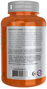 アルギニン＆シトルリン 500mg / 250mg ベジカプセル 120錠