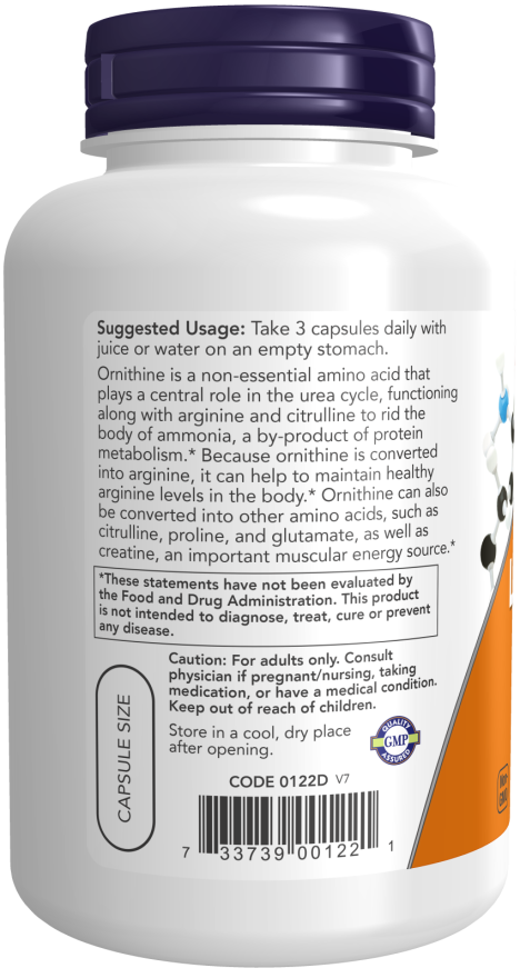Now L-オルニチン 500mg ベジカプセル 120錠