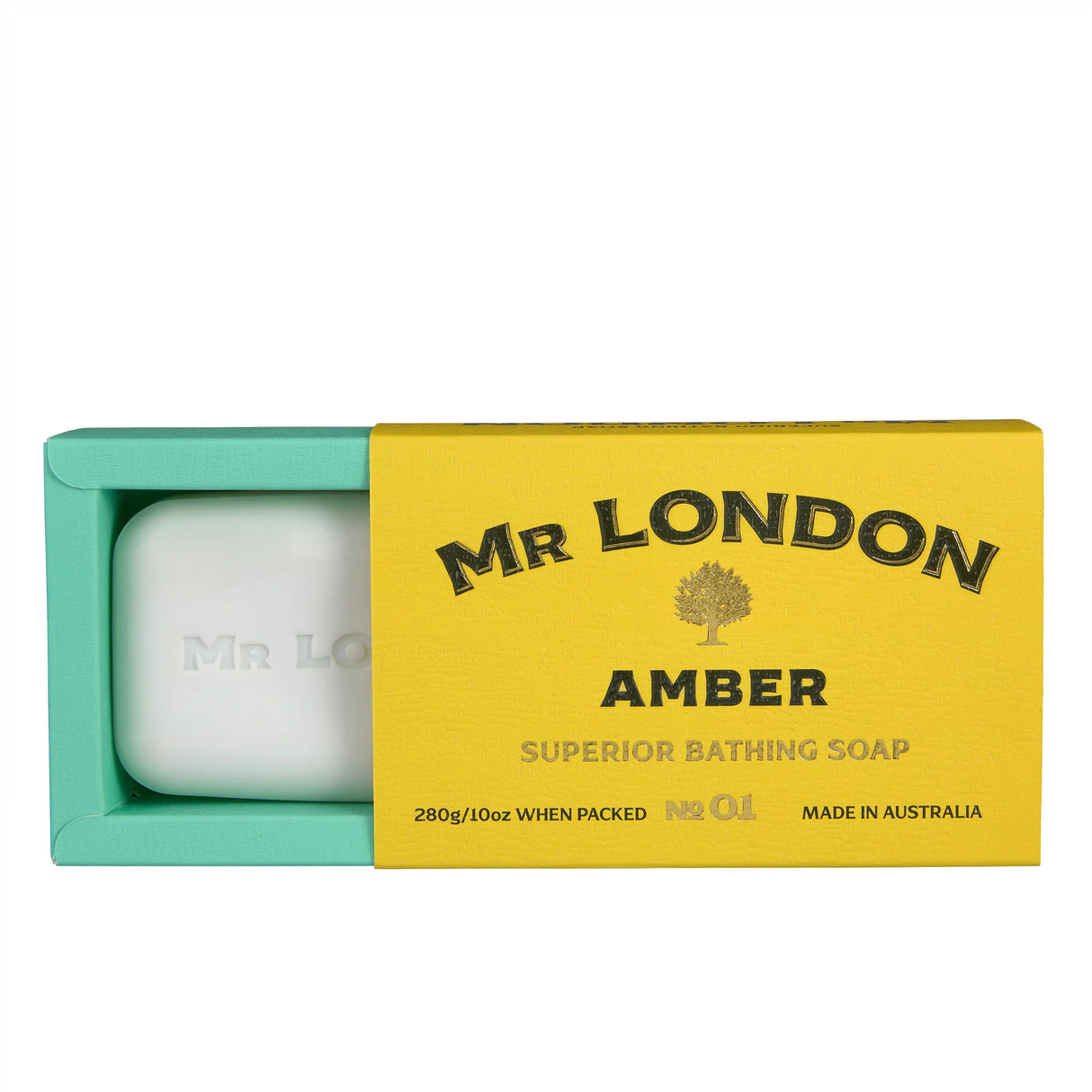 Wavertree & London Mr London Amber Scented Soap Bar for Men - 10oz/280g