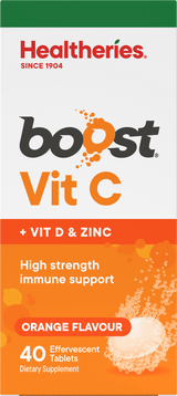 Healtheries Boost Effervescent Vit C Orange