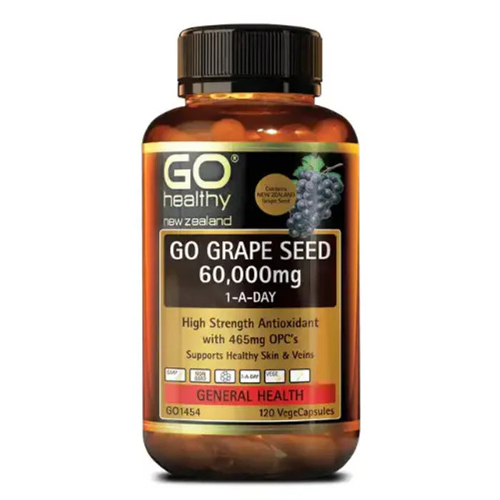 ゴーヘルシー グレープシード 60,000mg 120ベジカプセル