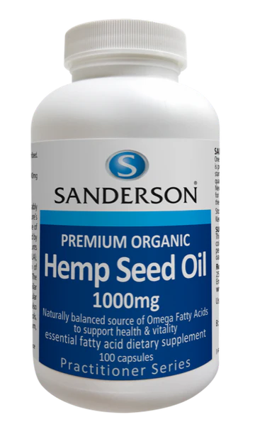 サンダーソン プレミアムオーガニックヘンプシードオイル 1000mg ソフトジェル 100粒