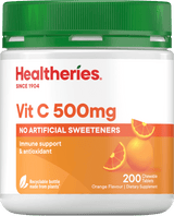 Healtheries Vit C 500mg Chewable Tablets Orange