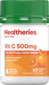 Healtheries Vit C 500mg Chewable Tablets Orange