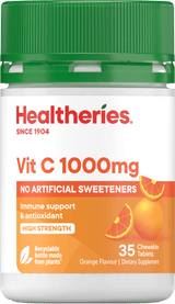 Healtheries Vit C 1000mg Chewable Tablets Orange