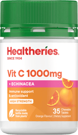 Healtheries Vit C 1000mg Plus Echinacea Chewable Tablets Orange