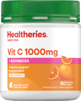 Healtheries Vit C 1000mg Plus Echinacea Chewable Tablets Orange