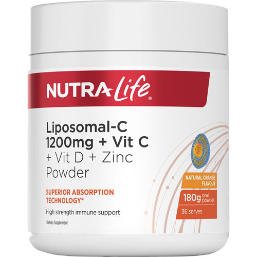 ニュートラライフ リポソームC 1200mg + ビタミンC・ビタミンD+亜鉛パウダー 180g