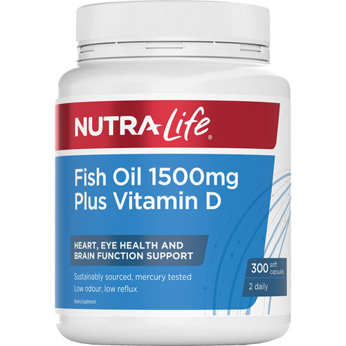 ニュートラライフ フィッシュオイル 1500mg + ビタミンD 180