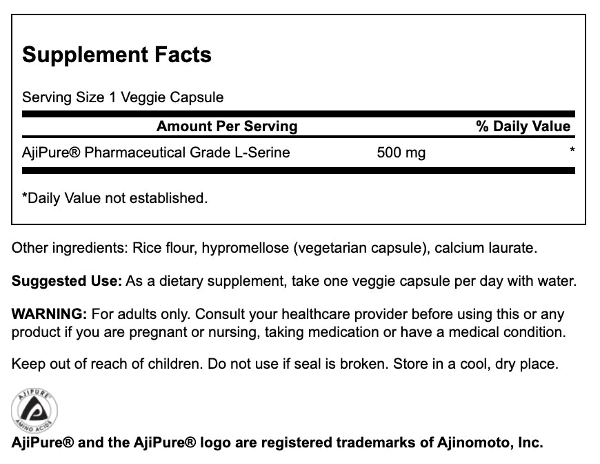 スワンソン L-セリン ベジカプセル 500mg 60錠