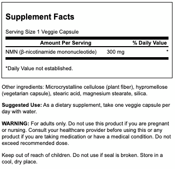 スワンソン NMN -ニコチンアミドモノヌクレオチド ベジカプセル 300mg 30錠
