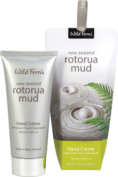 ワイルドファーンズ ロトルアマッドハンドクリーム（緑茶＆カモミール入り）100g