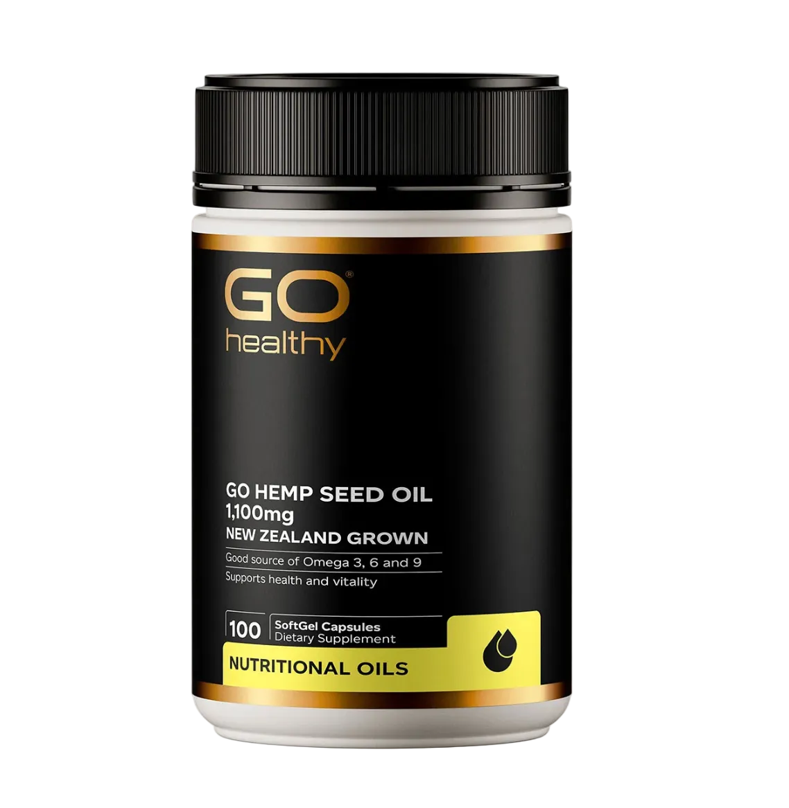 Go Healthy Hemp Seed Oil 1,100mg New Zealand Grown