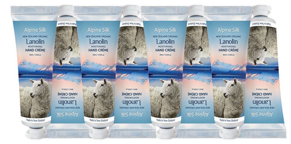 アルパインシルク オーガニックラノリンハンドクリーム 30ml 6個入り プラス2個無料