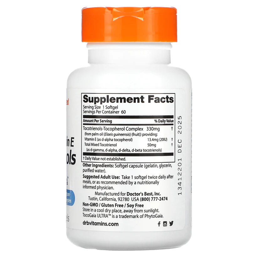ドクターズベスト ビタミンE トコトリエノール 50mg ソフトジェル 60粒