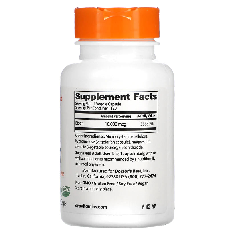 ドクターズベスト ビオチン 10000mcg ベジカプセル 120錠