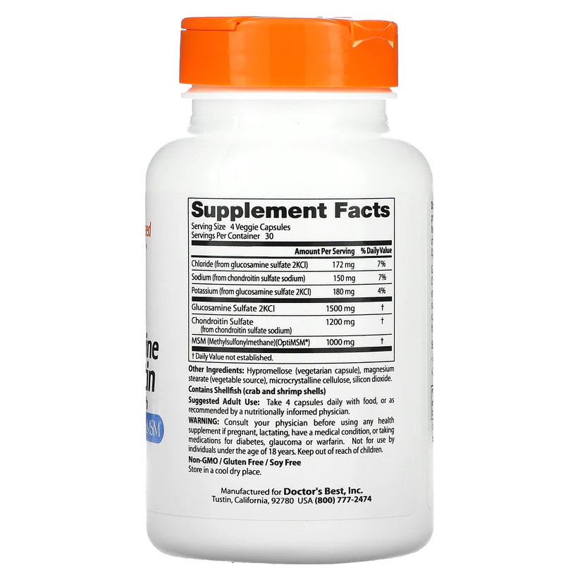 ドクターズベスト グルコサミン コンドロイチン MSM オプティMSM カプセル 120錠