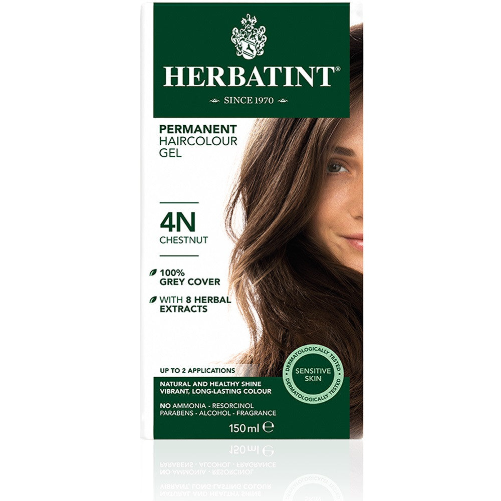 Herbatint パーマネント ハーバル ヘアカラー ジェル - チェストナット 4N