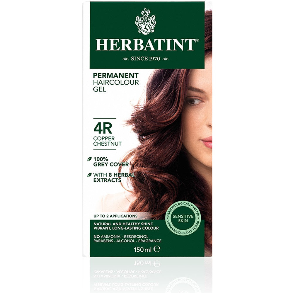ハーバティント パーマネント ハーバル ヘアカラー ジェル 4R コッパー チェスナット