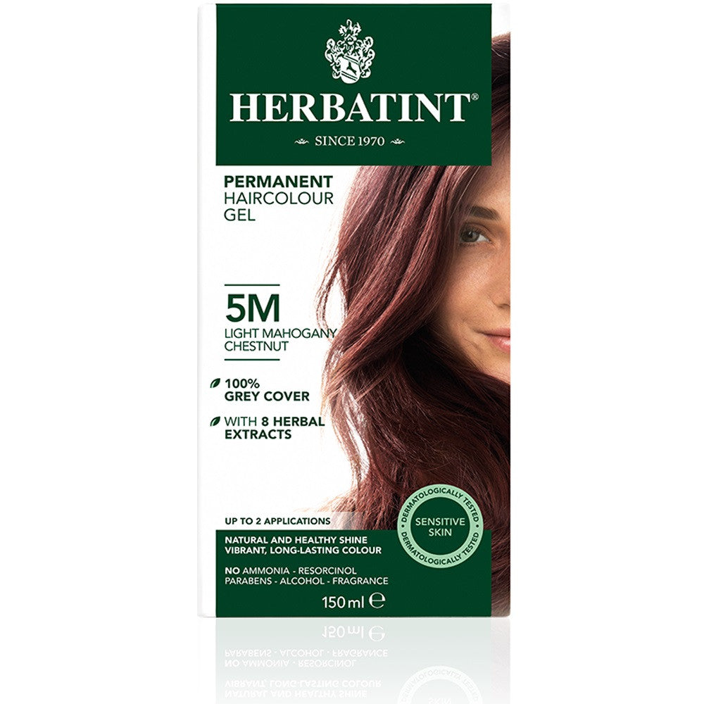 ハーバティント パーマネント ハーバル ヘアカラー ジェル - ライトマホガニー チェスナット 5M