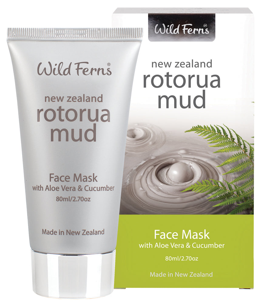 ワイルドファーンズ ロトルア泥フェイスマスク（アロエベラ＆キュウリ配合）80ml