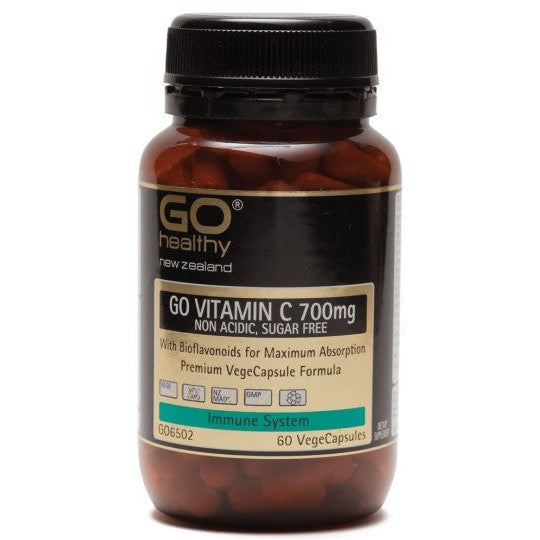 ゴー ビタミンC 700mg 非酸性 無糖 ベジカプセル 60粒