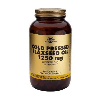 ソルガー コールドプレス フラックスシードオイル 1250mg ソフトジェル 100粒